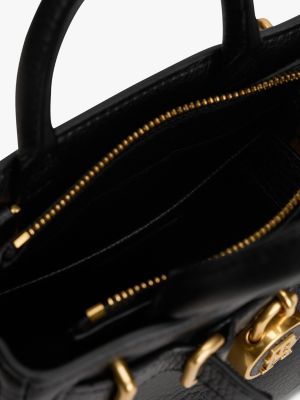cabas the american icon en cuir noir pour femmes tommy hilfiger