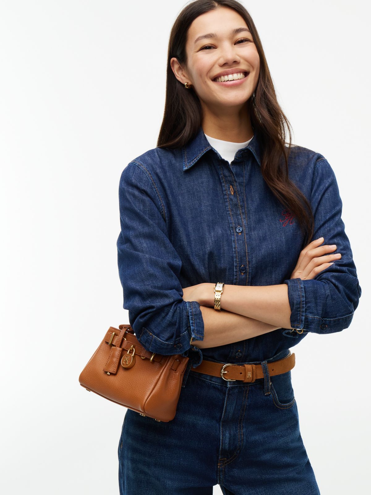 The American Icon Leather Micro Tote Bag — Brown