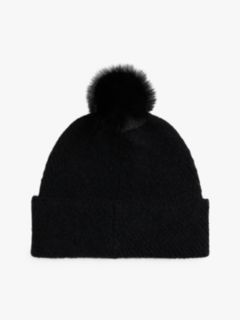 Chic Pom Pom Beanie With Wool — Black 2