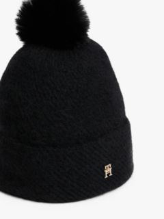 Chic Pom Pom Beanie With Wool — Black 3