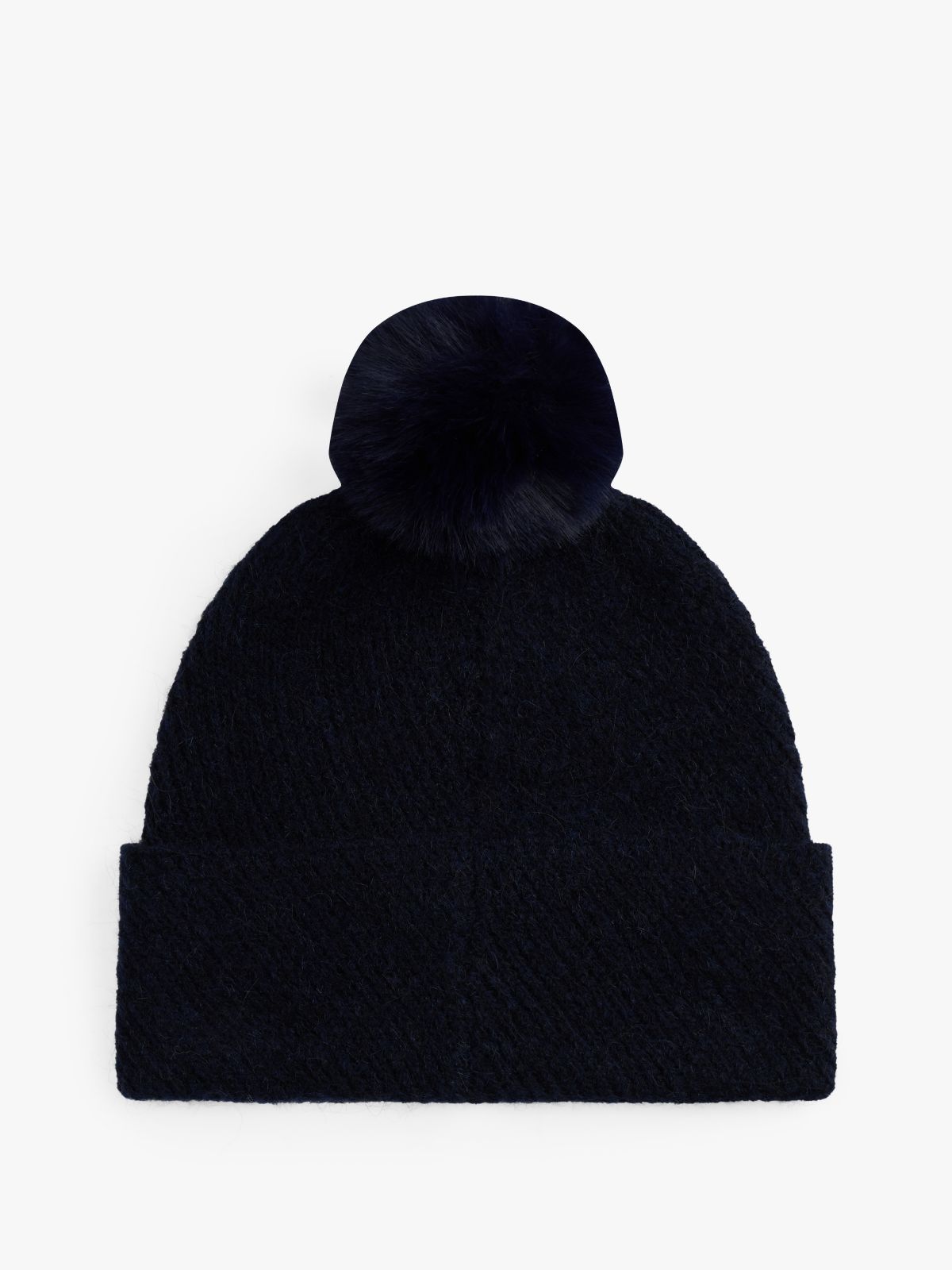 Chic Pom Pom Beanie With Wool — Blue