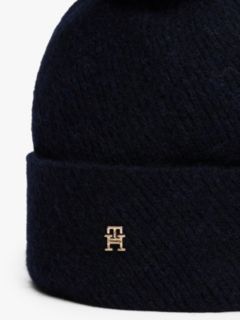 Chic Pom Pom Beanie With Wool — Blue 3
