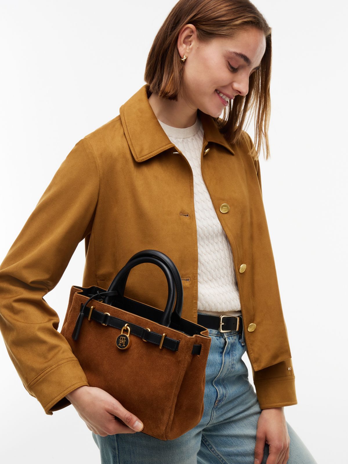The American Icon Suede Tote Bag — Brown