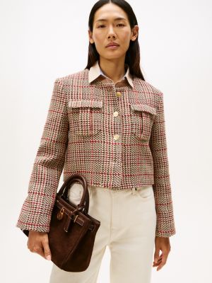 braun the american icon tote-bag aus wildleder für damen - tommy hilfiger
