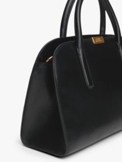 Iconic Leather Crossbody Satchel — Black 3