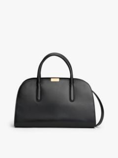Iconic Leather Crossbody Satchel — Black 1