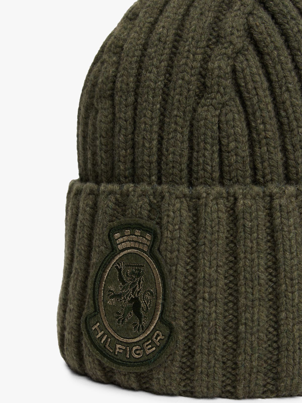 TH Crest Pure Wool Beanie — Green