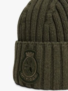 TH Crest Pure Wool Beanie — Green 3