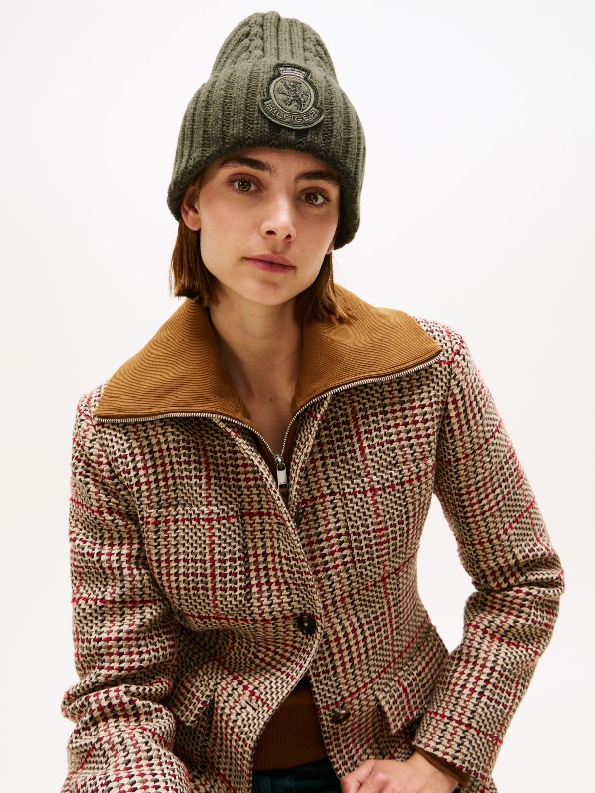 TH Crest Pure Wool Beanie — Green