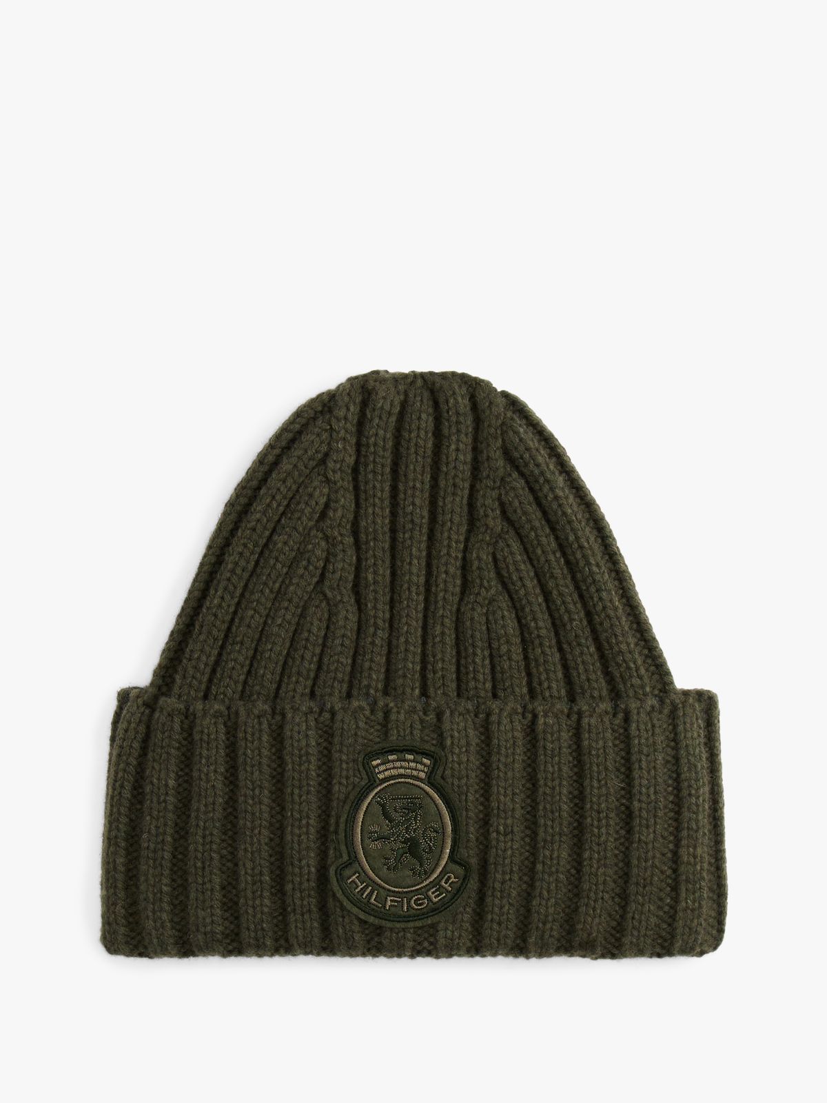 TH Crest Pure Wool Beanie — Green