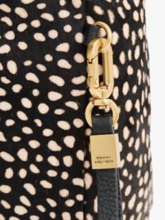 Leather Deer Print City Bag — Black 3