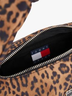 Leopard Print Padded Shoulder Bag — Brown 4