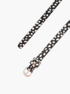 Essential Deer Print Leather Belt — Black 2