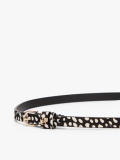 Essential Deer Print Leather Belt — Black 3