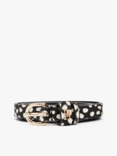 Essential Deer Print Leather Belt — Black 4