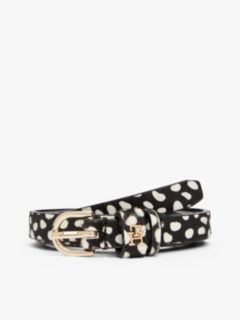 Essential Deer Print Leather Belt — Black 1