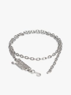 Logo Plaque Chain Belt — Grey 4