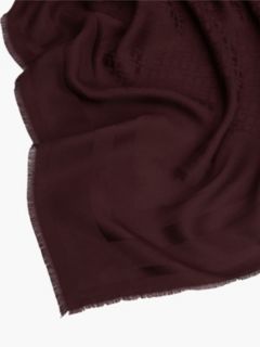 Tonal TH Monogram Scarf — Red 2
