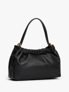 Soft Leather Logo Plaque Crossbody Bag — Black 2