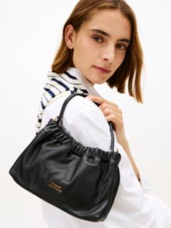 Soft Leather Logo Plaque Crossbody Bag — Black 5