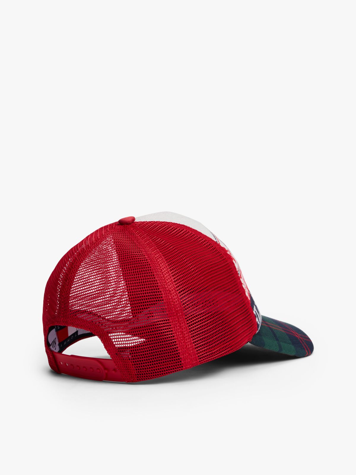 Tommy Girl Fair Isle Flannel Trucker Cap — Red