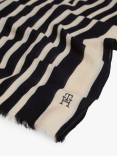 Chic TH Monogram Rectangular Scarf — Blue 2