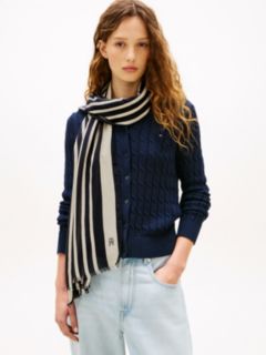 Chic TH Monogram Rectangular Scarf — Blue 4