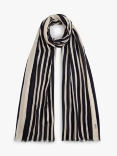 Chic TH Monogram Rectangular Scarf — Blue 1