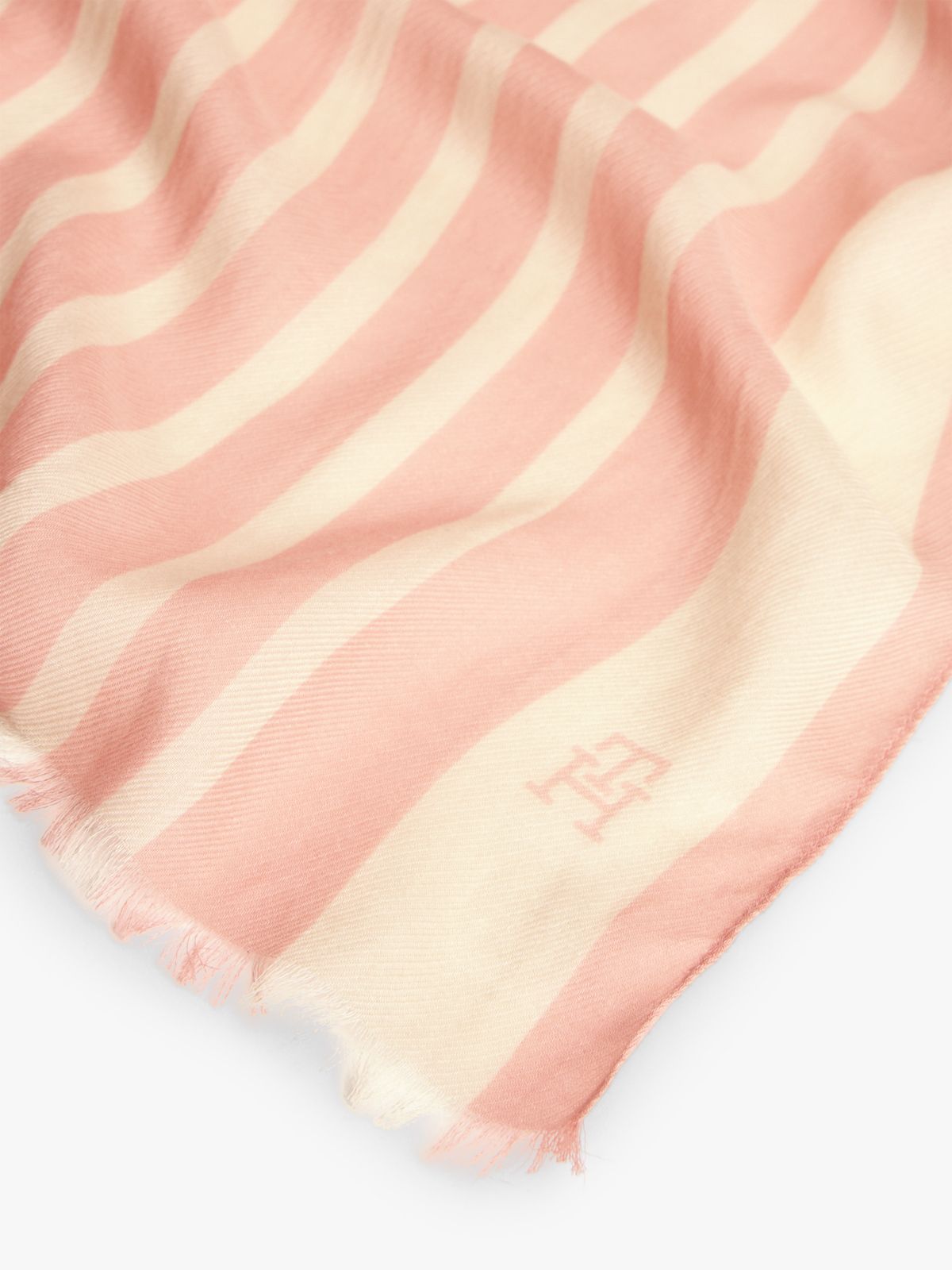 Chic TH Monogram Rectangular Scarf — Pink