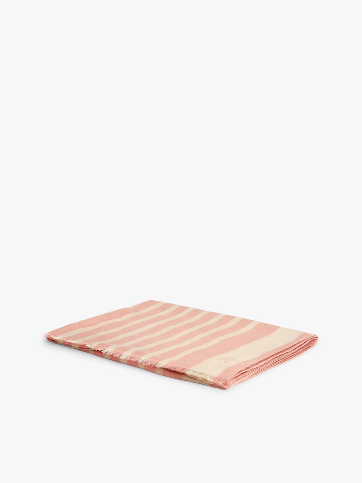 Chic TH Monogram Rectangular Scarf — Pink