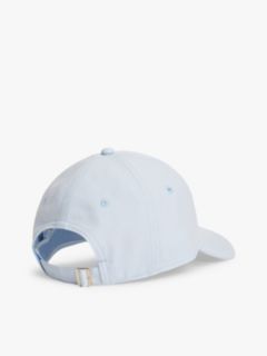Stripe Seersucker Logo Plaque Baseball Cap — Blue 2
