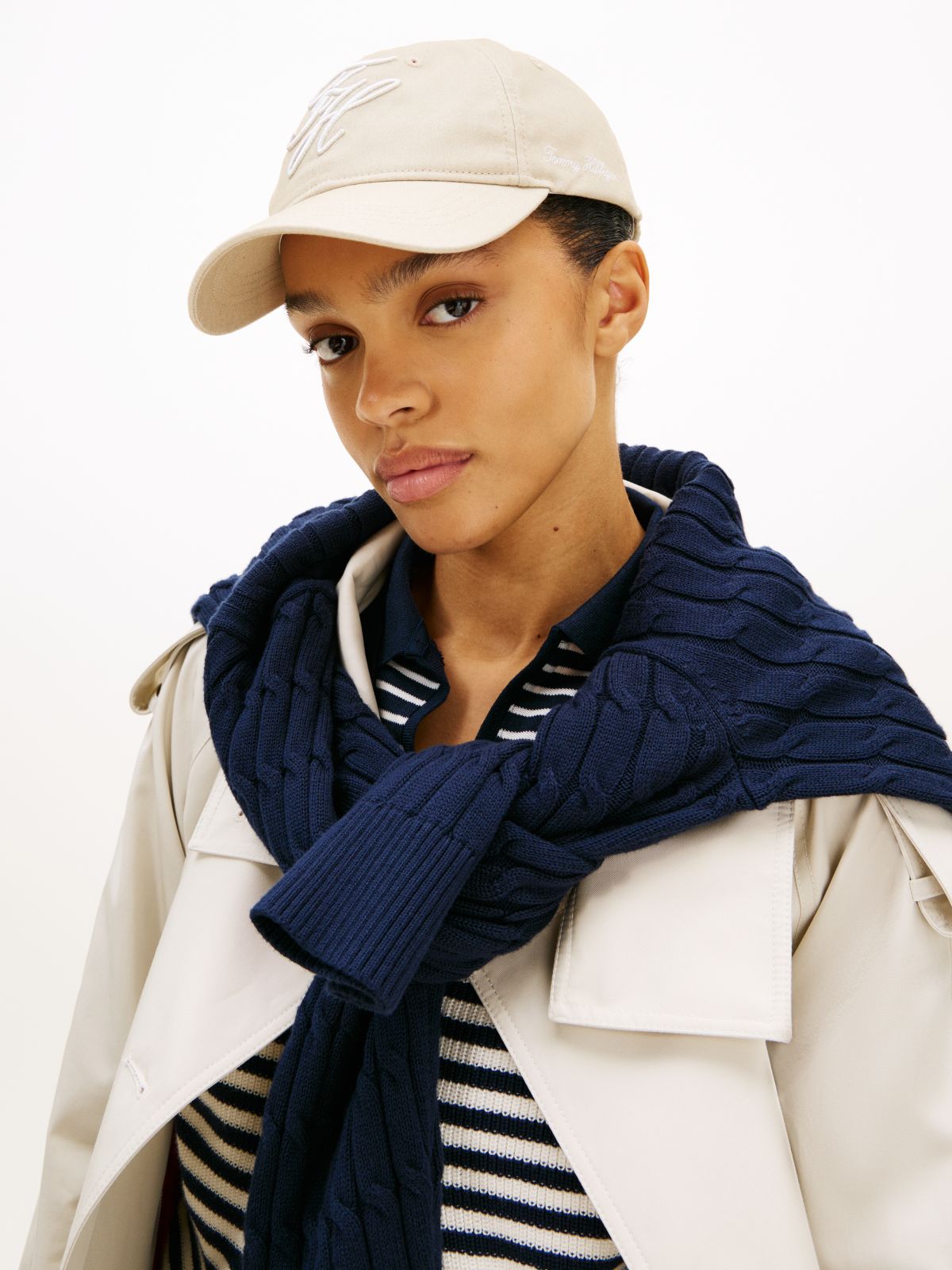 Logo Embroidery Baseball Cap — Beige