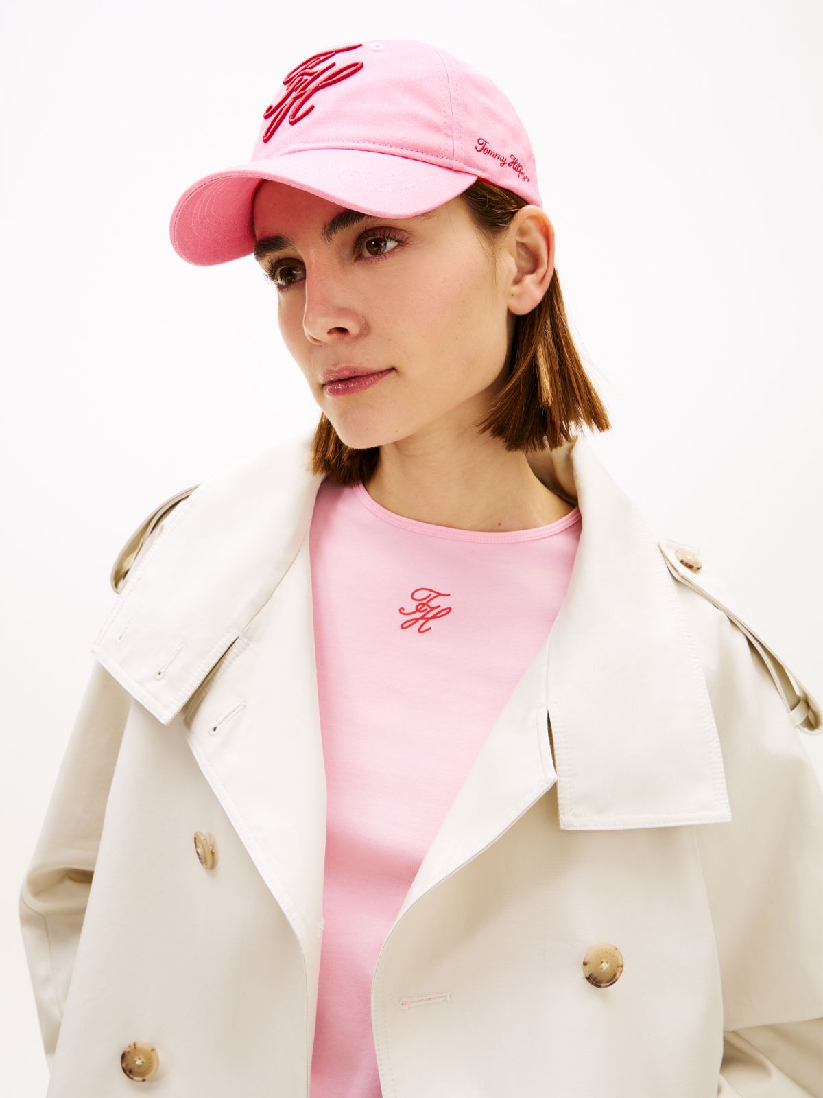 Logo Embroidery Baseball Cap — Pink