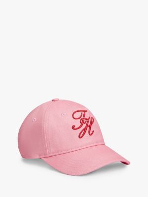 cappello da baseball con logo ricamato pink da donne tommy hilfiger
