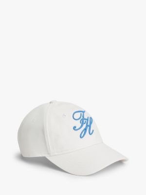 cappello da baseball con logo ricamato white da donne tommy hilfiger