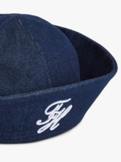 Logo Embroidery Nautical Denim Hat — Blue 3