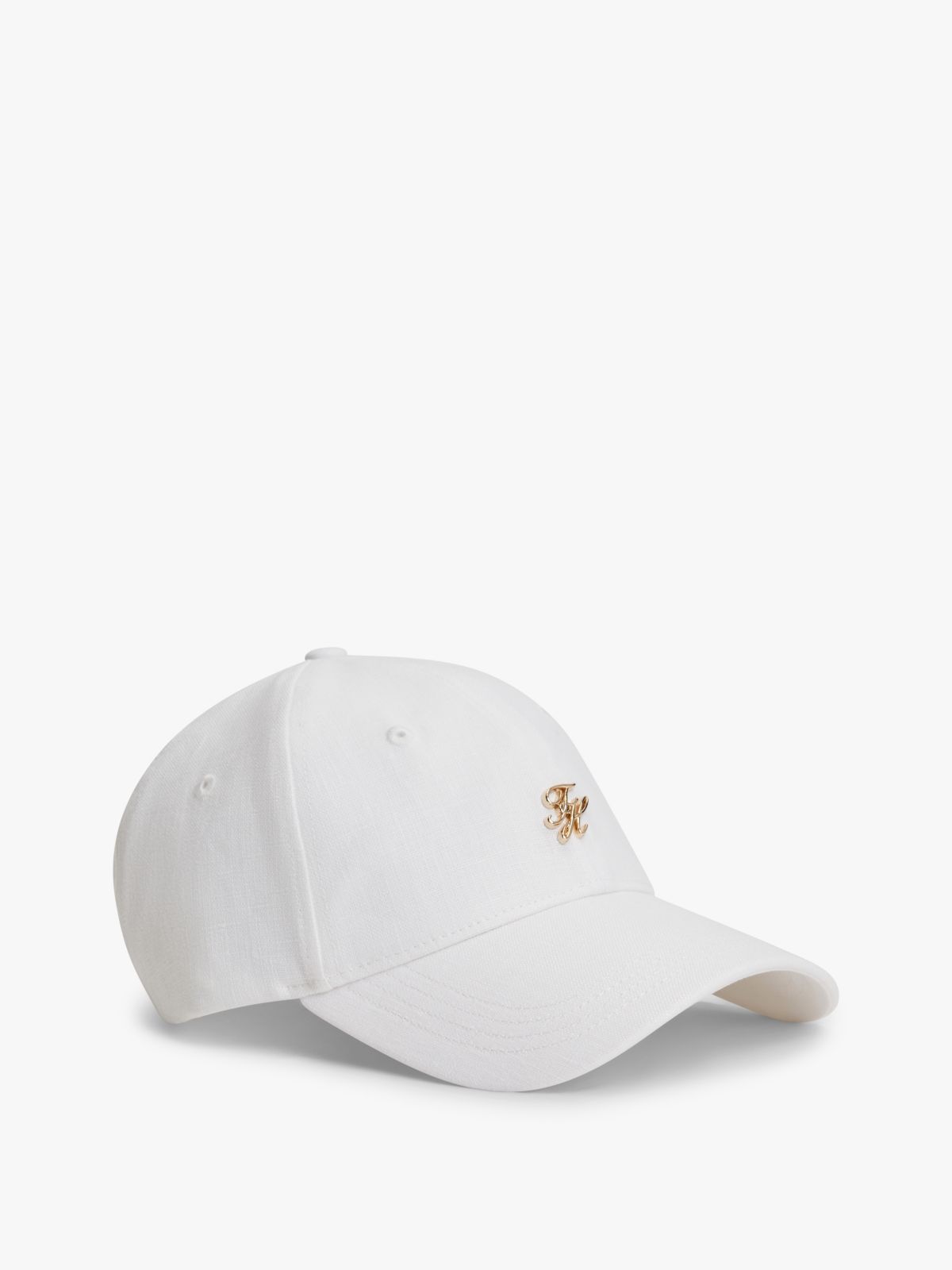 Pure Linen Piece Dyed Baseball Cap — White