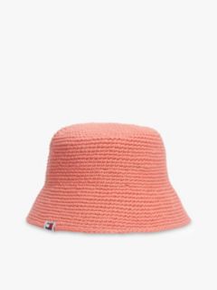 Crochet Logo Embroidery Bucket Hat — Pink 2