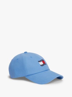 cappello da baseball in canvas con bandierina blue da donne tommy jeans