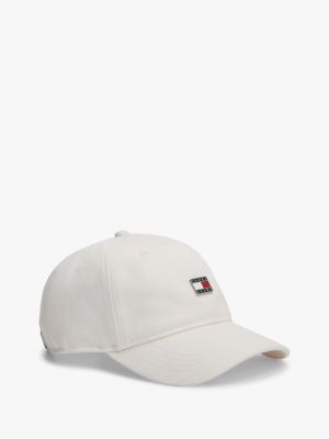 white heritage baseball-cap mit emblem für damen - tommy jeans