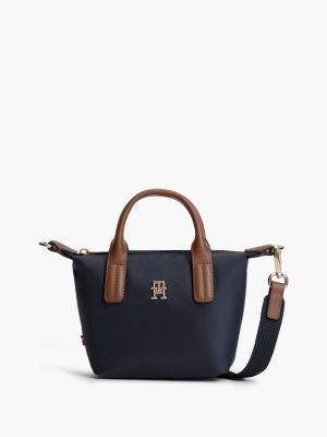 blue popette crossbody tote bag for women tommy hilfiger