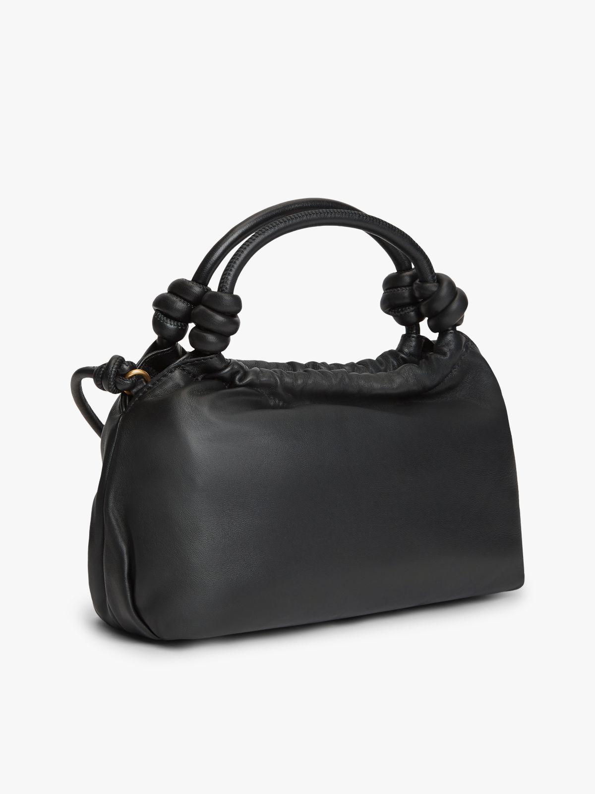 Soft Leather Crossbody Bag — Black