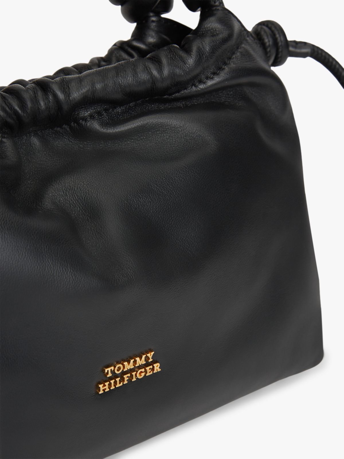 Soft Leather Crossbody Bag — Black