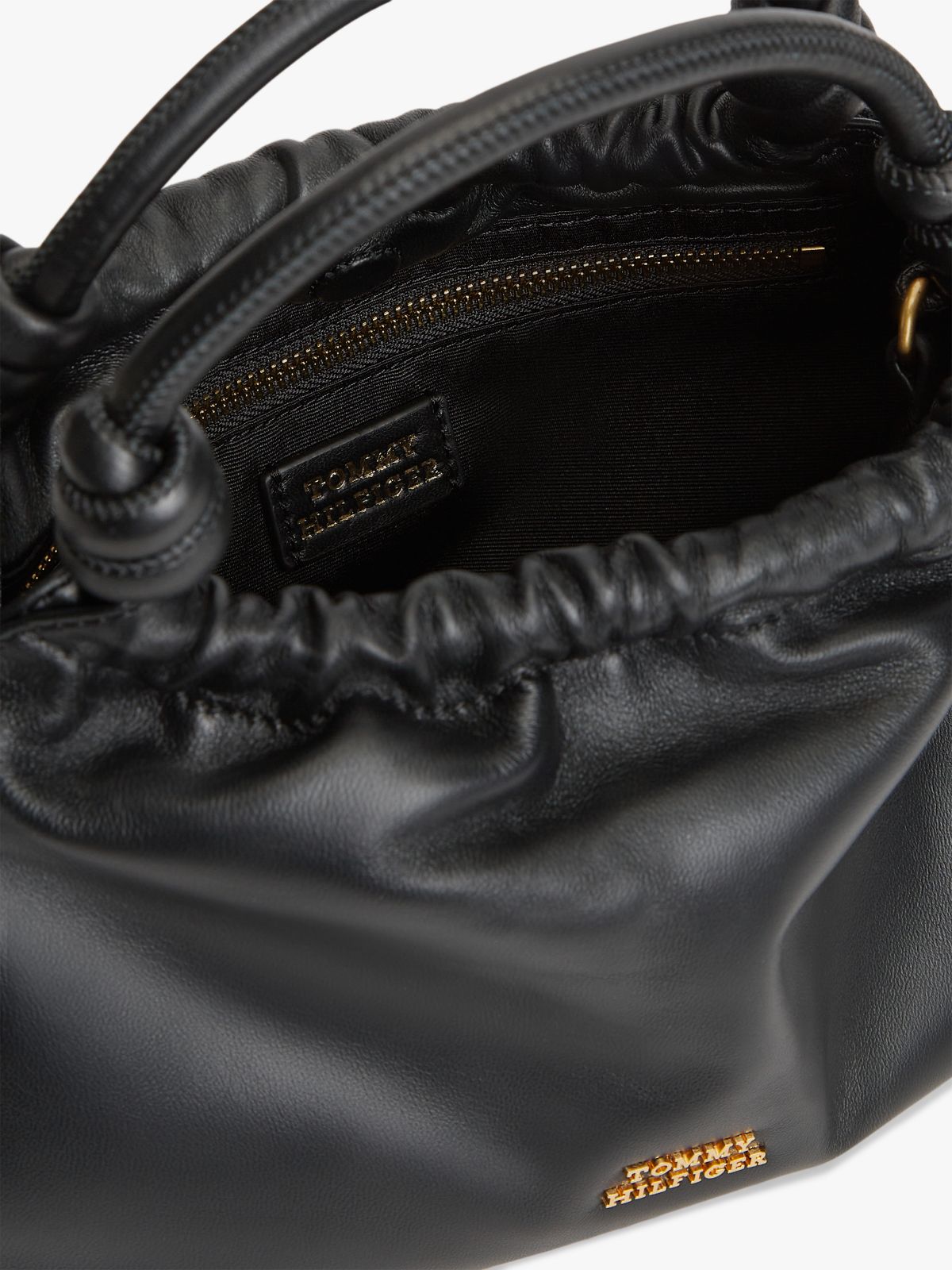Soft Leather Crossbody Bag — Black