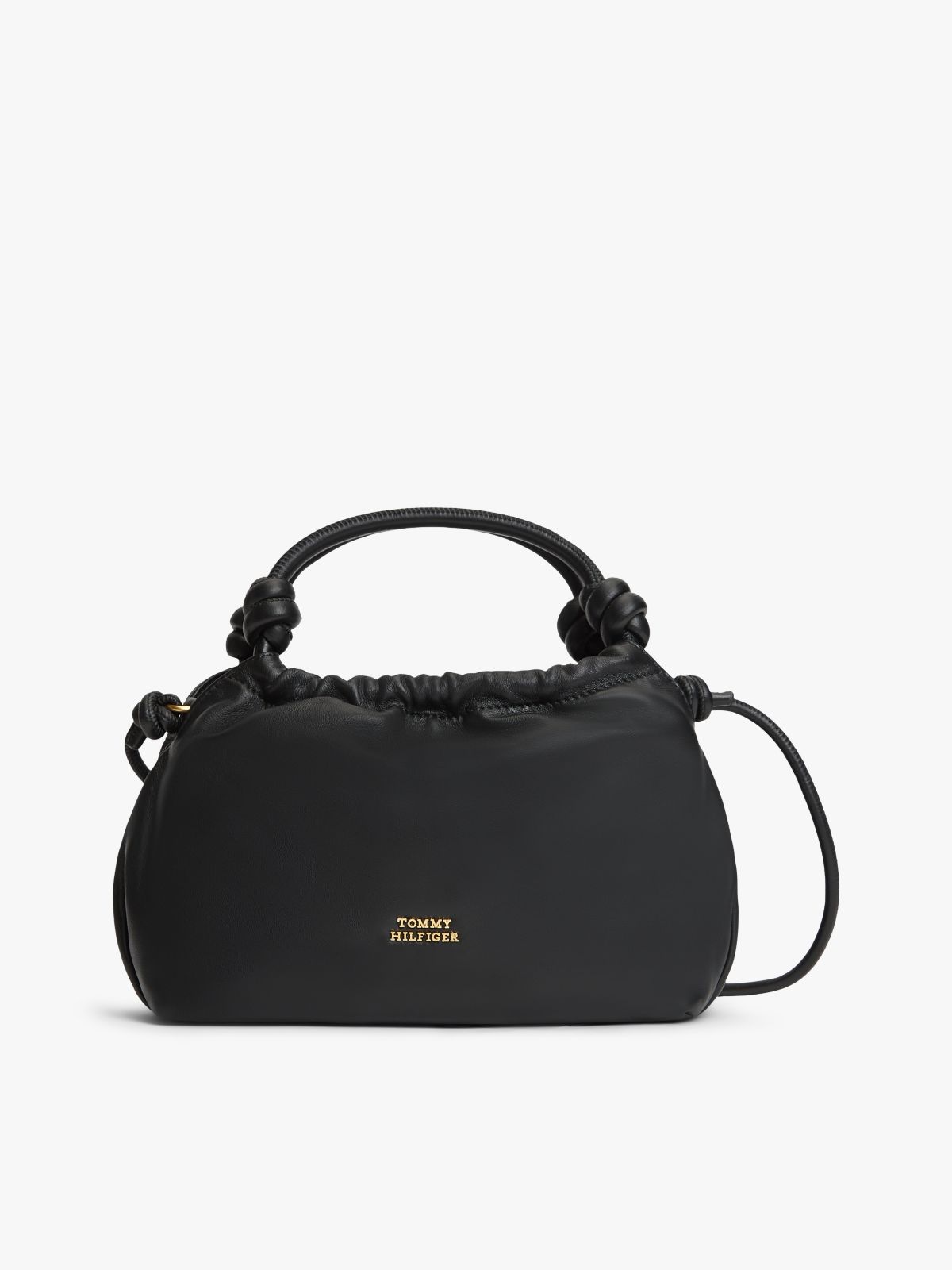 Soft Leather Crossbody Bag — Black