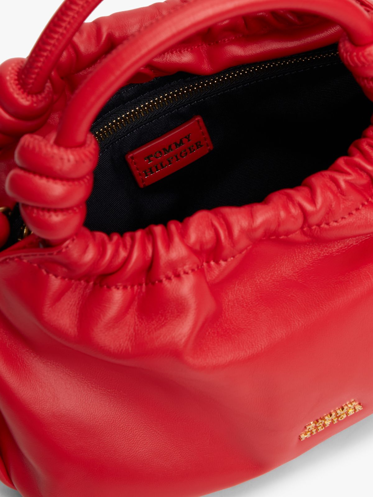 Soft Leather Crossbody Bag — Red