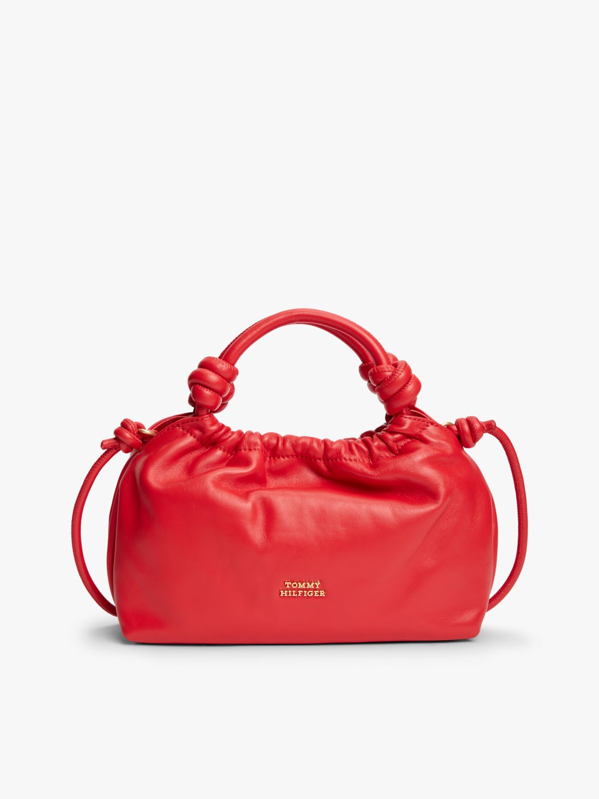 Soft Leather Crossbody Bag — Red