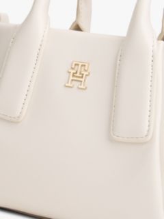 Essential Metallic Logo Crossbody Tote Bag — Beige 3