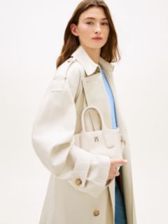 Essential Metallic Logo Crossbody Tote Bag — Beige 5
