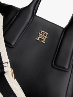 Essential Metallic Logo Crossbody Tote Bag — Black 3